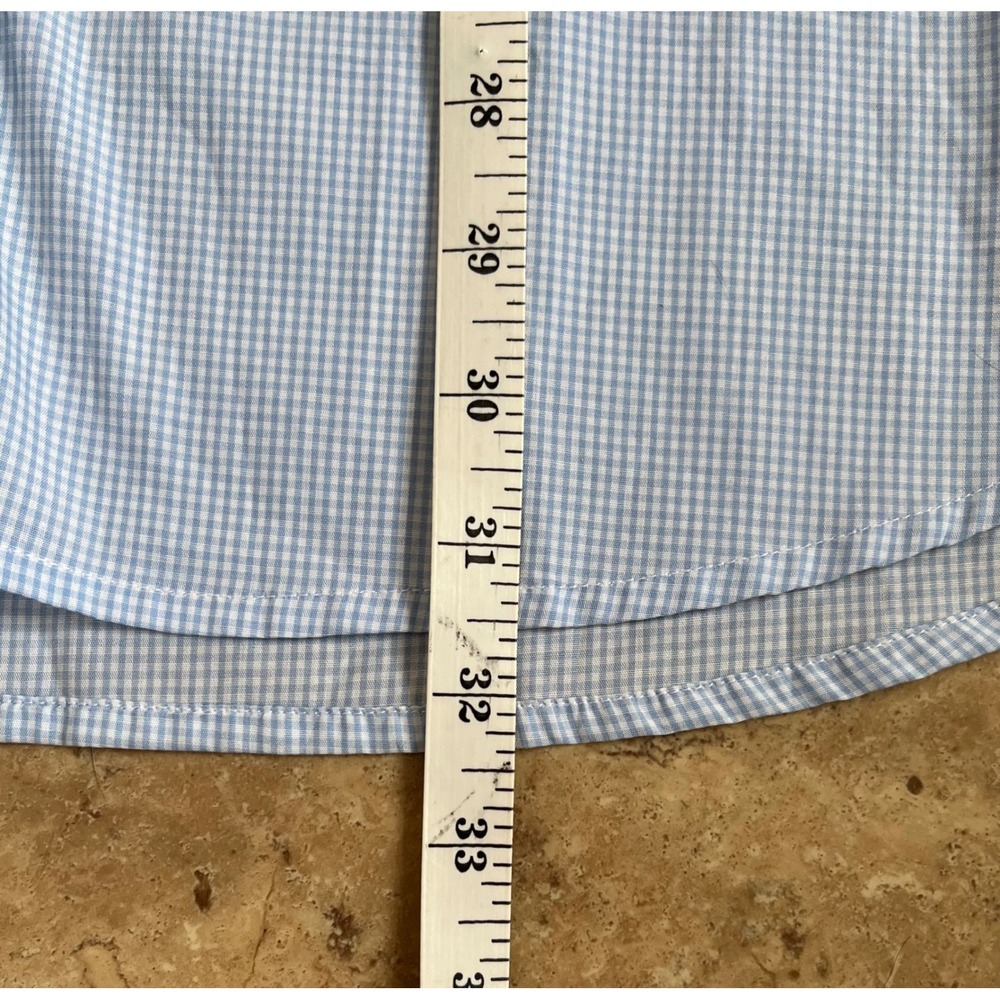 Barbour NWT Men's Blue Gingham Long Sleeve Button Down Shirt Weekend 174 Sz 2XL - Picture 7 of 9